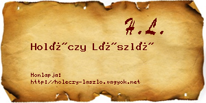 Holéczy László névjegykártya