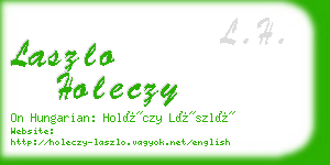 laszlo holeczy business card